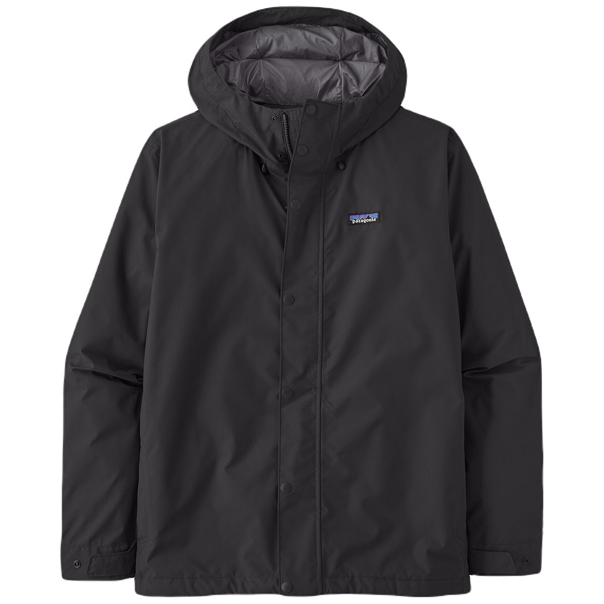 Patagonia Men's Stylish Ink Black Jackson Glacier Rain Jacket