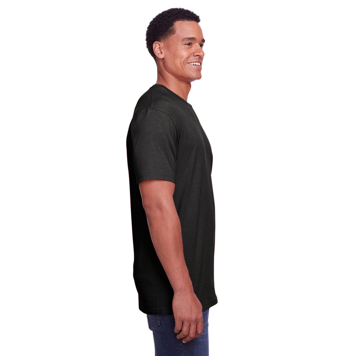 Gildan Men's Pitch Black Mist Softstyle CVC T-Shirt - A Must-Have!