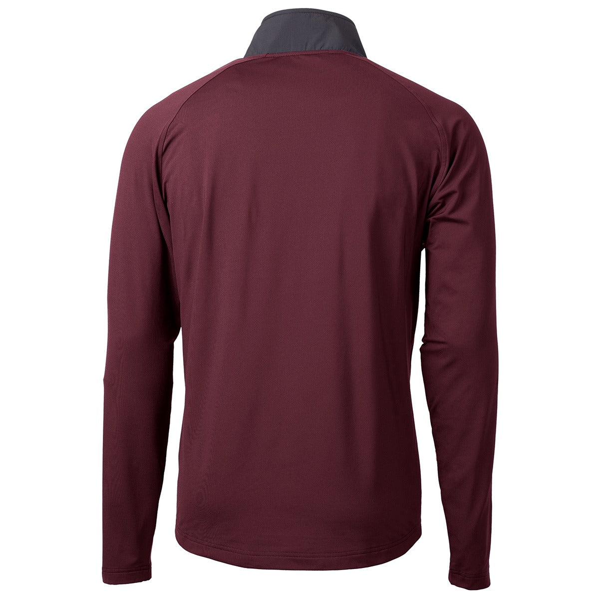 Cutter & Buck Men's Bordeaux/Black Adapt Eco Knit Hybrid Recycled Quarter Zip - Your Active Lifestyle Essential