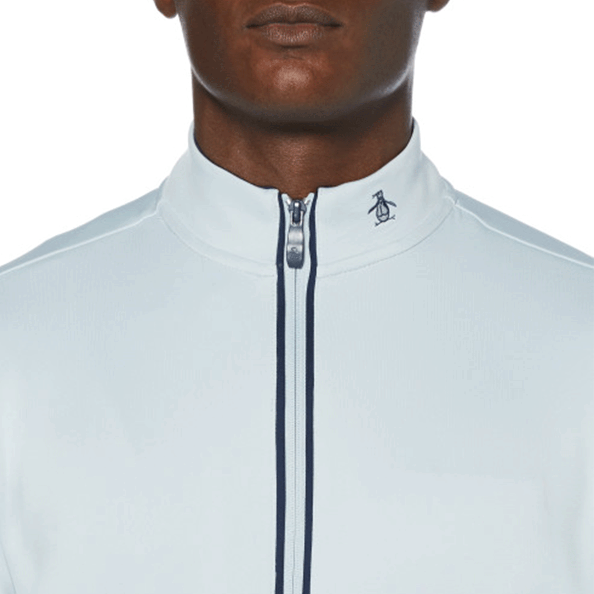 Original Penguin Unisex Pearl Blue Clubhouse Mock Pullover - A Classy Essential