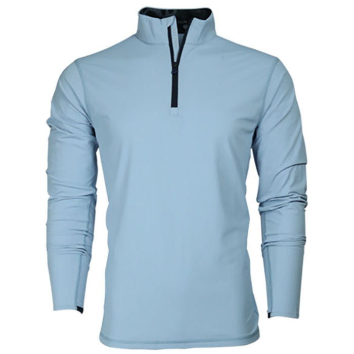 Greyson Men's Stunning Wolf Blue Tate 1/4 Zip - A Must - Have Gift