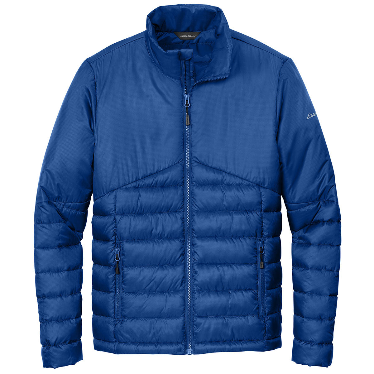 Eddie Bauer Men's Stunning Cobalt Blue Quilted Jacket - A Must - Have for Outdoor Enthusiasts