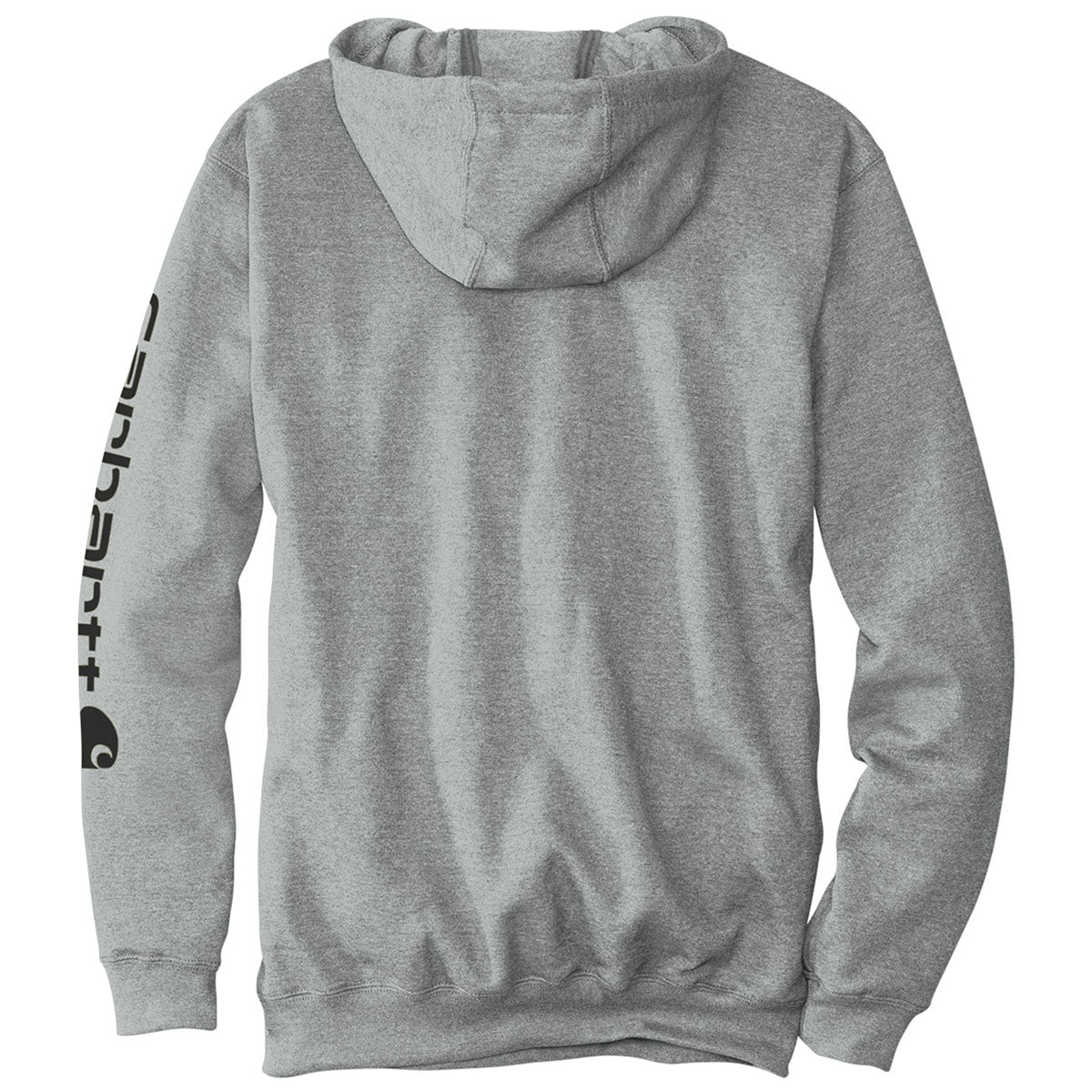 Carhartt Men's Stylish Heather Grey Midweight Hooded Logo Sweatshirt - Must-Have for Active Men