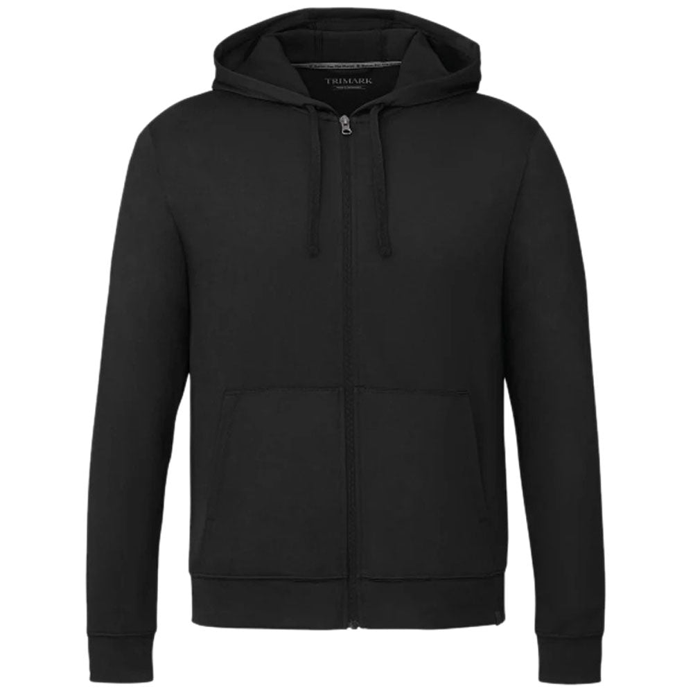 Elevate Men's Stylish Black Lavar Eco Knit Full Zip Hoody - Ideal for Active Mornings