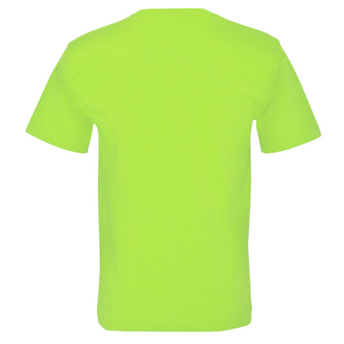 Bayside Men's Striking Lime Green USA-Made Short Sleeve T-Shirt with Strategic Pocket