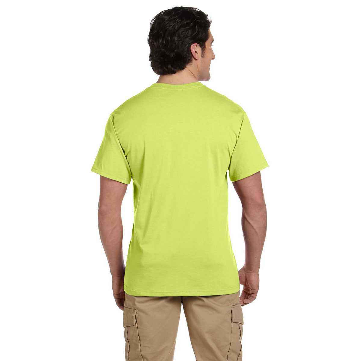 Jerzees Men's Safety Green Dri-Power Active Pocket T-Shirt: A Must-Have Casual Top!