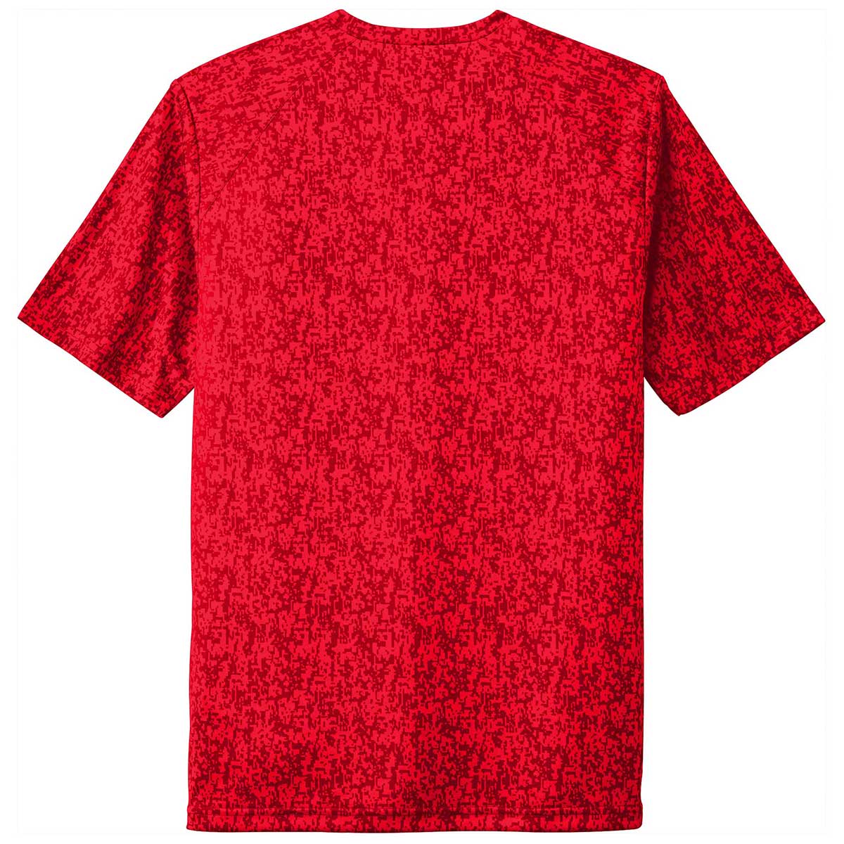 Sport-Tek Men's Stunning True Red PosiCharge Digi Camo Short Sleeve Tee - A Fashion Statement!