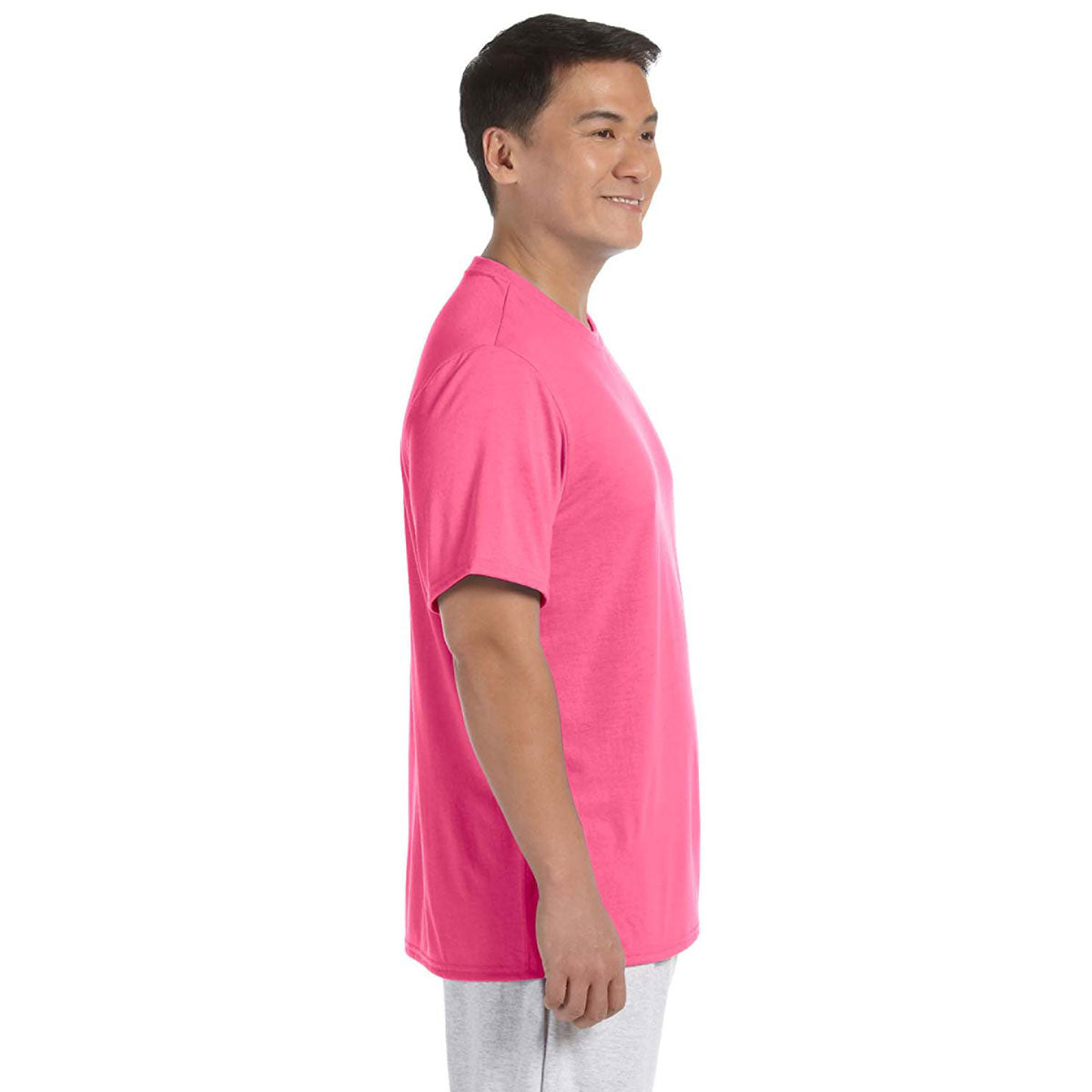 Gildan Men's Stunning Safety Pink Performance T-Shirt