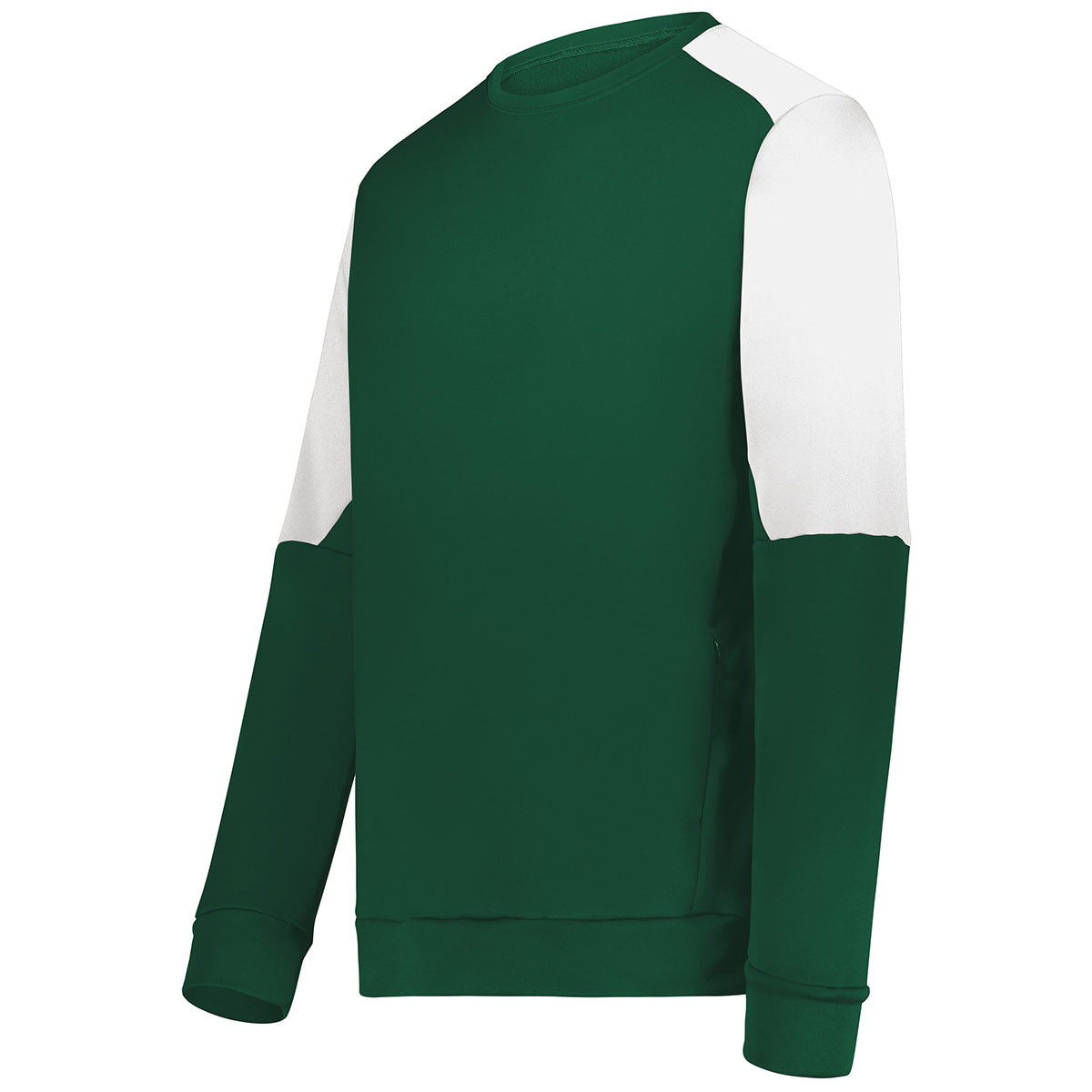 Holloway Men's Stunning Dark Green/White Momentum Team Fleece Crew - A Must-Have!