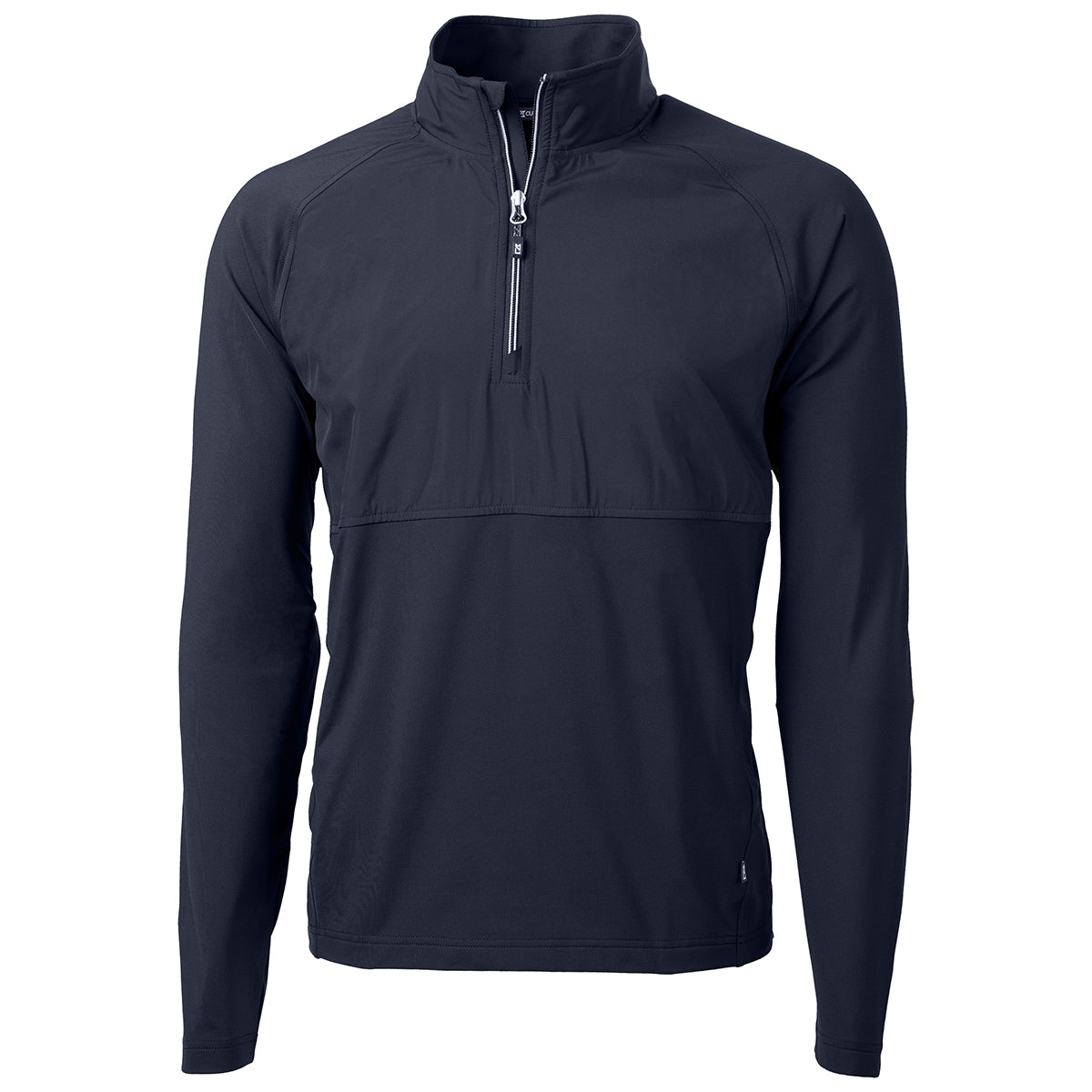 Cutter & Buck Men's Navy Blue Adapt Eco Knit Hybrid Recycled Quarter Zip - Stay Active in Style
