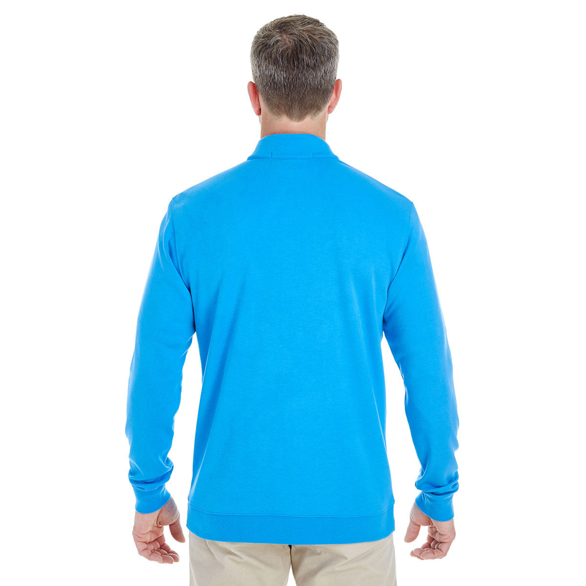Devon & Jones Men's Stunning Ocean Blue/Navy Drytec 20 Performance Quarter-zip - A Must-Have!