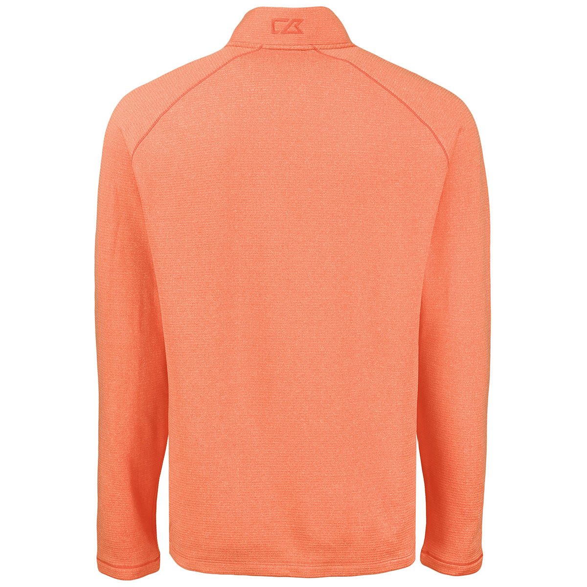 Cutter & Buck Men's College Orange Heather Peshastin Eco-Friendly Recycled Half-Zip Pullover - A Sustainable Choice!