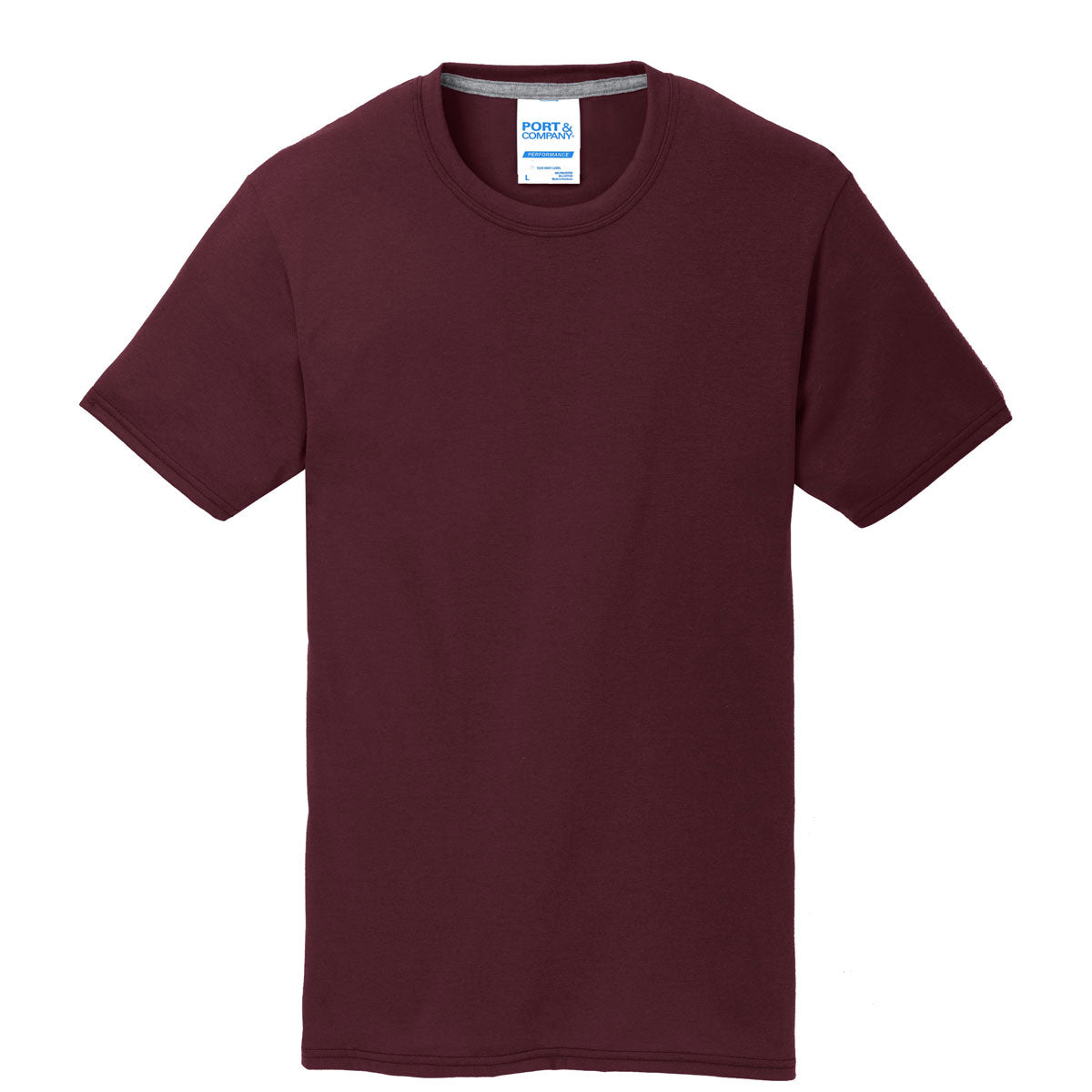 Port & Company Men's Athletic Maroon Performance Blend Tee - Unbeatable Comfort!