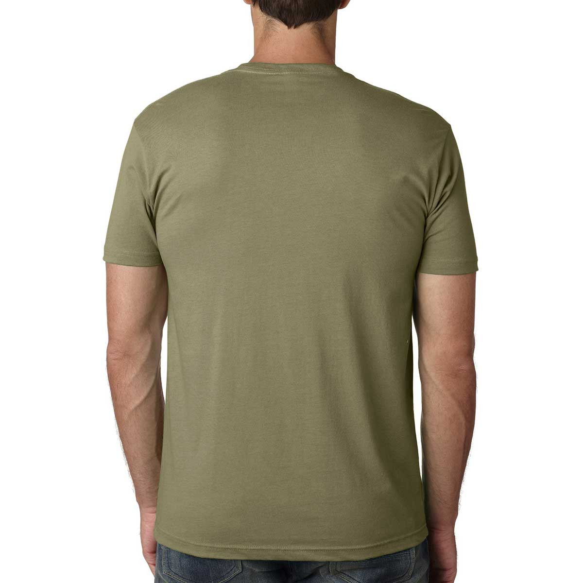 Next Level Men's Stunning Light Olive Premium Fitted Short-Sleeve Crew