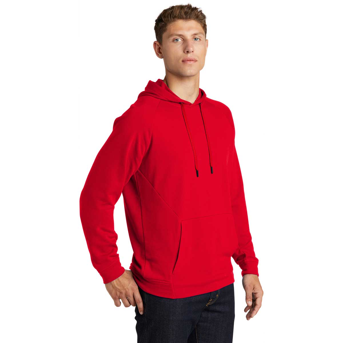 Sport-Tek Men's Stunning True Red Lightweight French Terry Pullover Hoodie