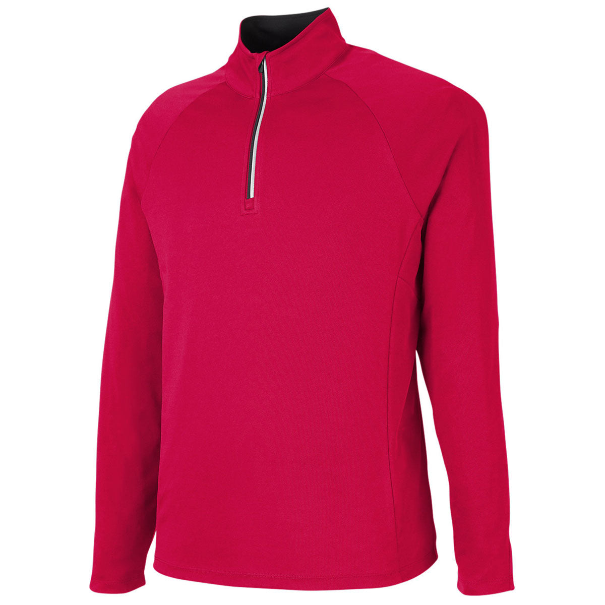 Core 365 Men's Stunning Red/Carbon Origin Performance Pique Quarter Zip - A Must - Have for Men!
