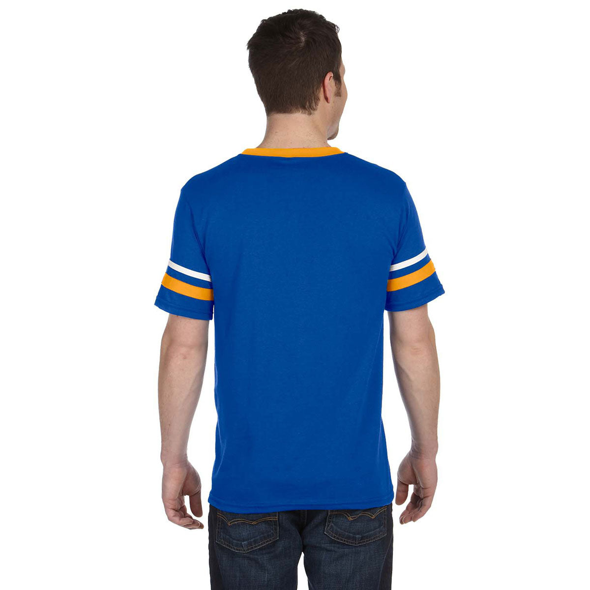 Augusta Sportswear Men's Royal/Gold/White Sleeve Stripe Stylish Jersey