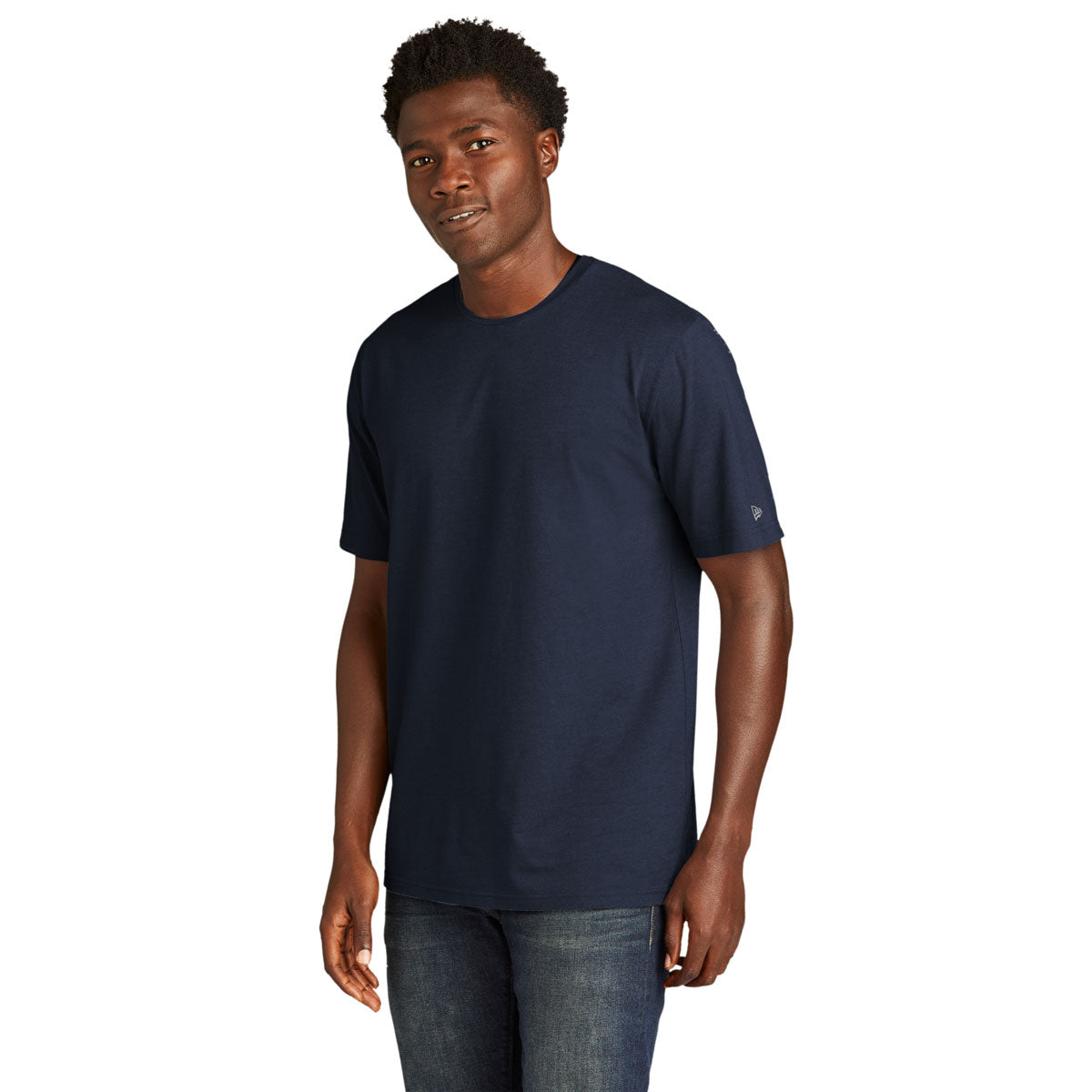 New Era Men's True Navy Tri-Blend Performance Tee - Ideal for Any Day!