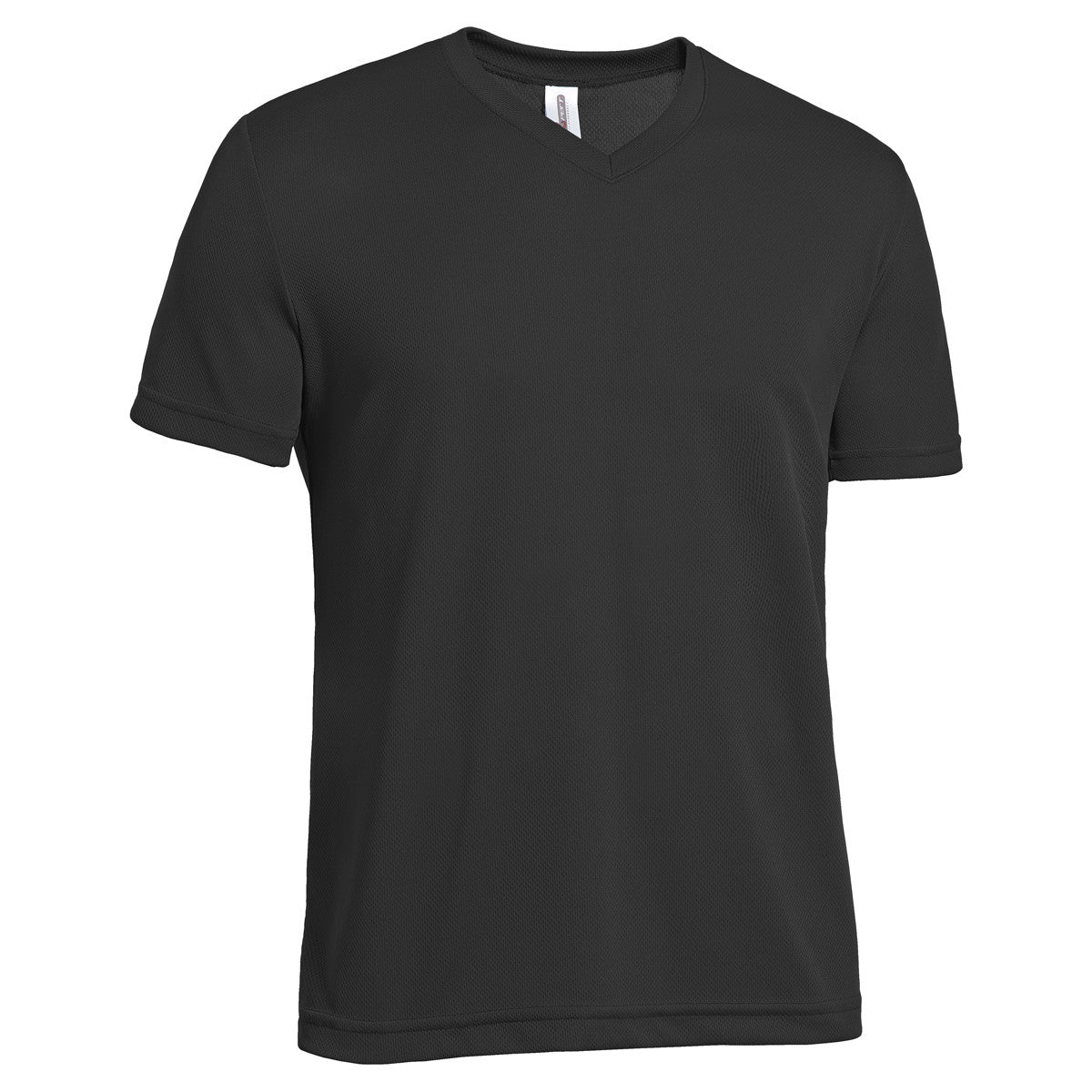 Expert Men's Black V-Neck Tech Tee: Ideal for Active Guys