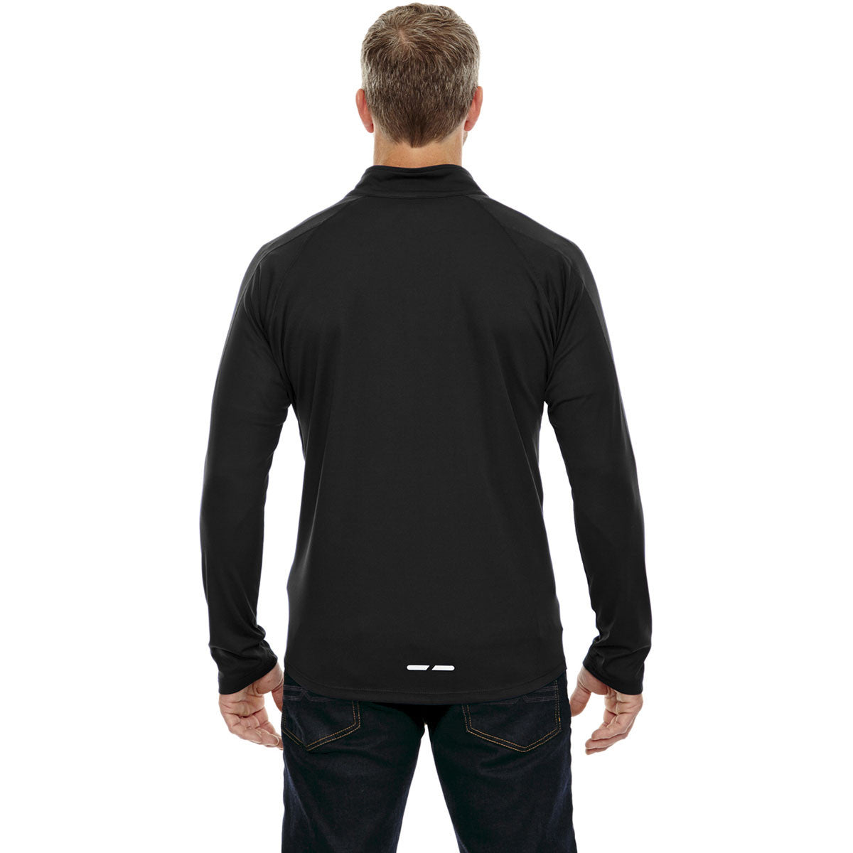 North End Men's Stylish Black Radar Half-Zip Performance Long-Sleeve Top - A Must-Have!