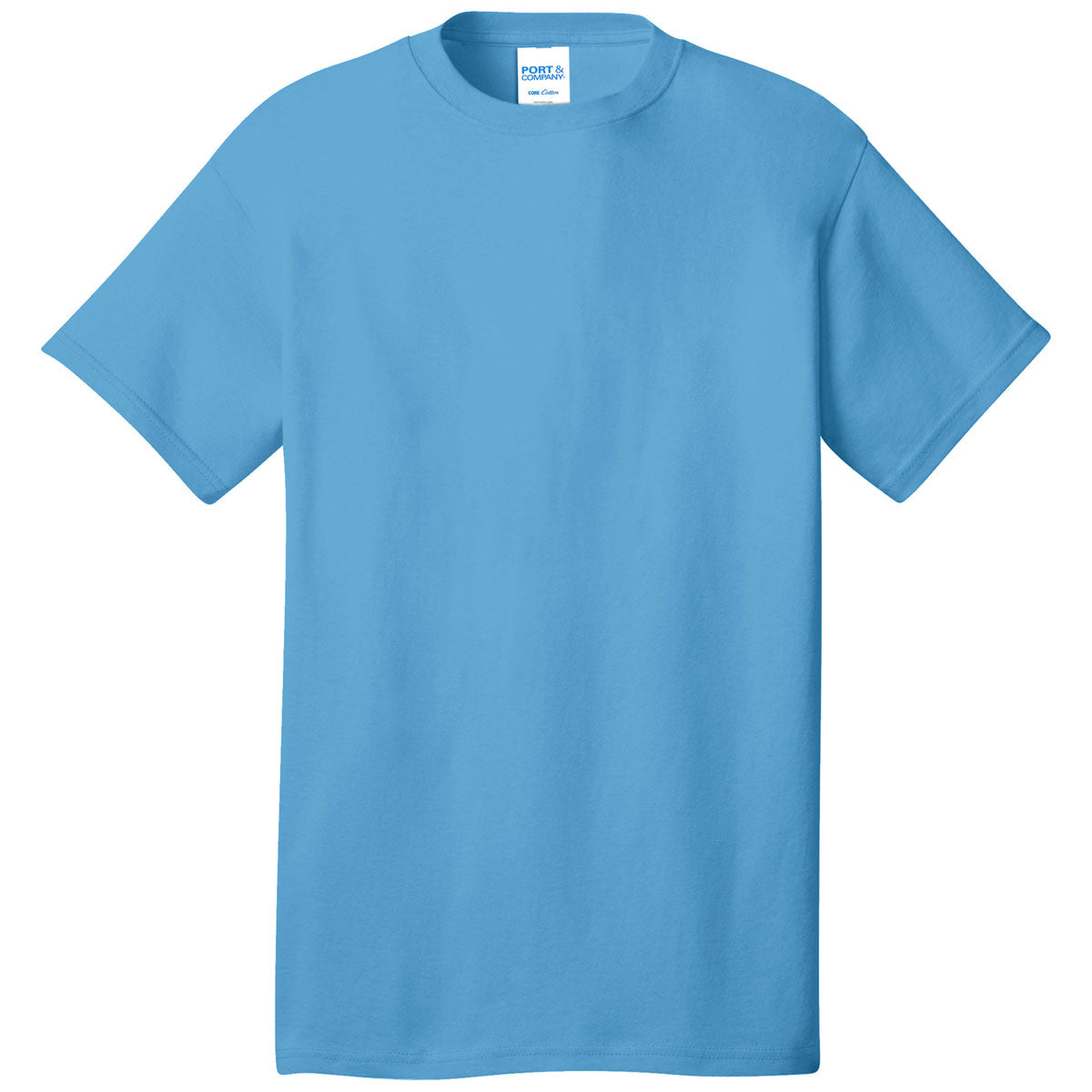 Port & Company Men's Stunning Aquatic Blue Cotton Tee