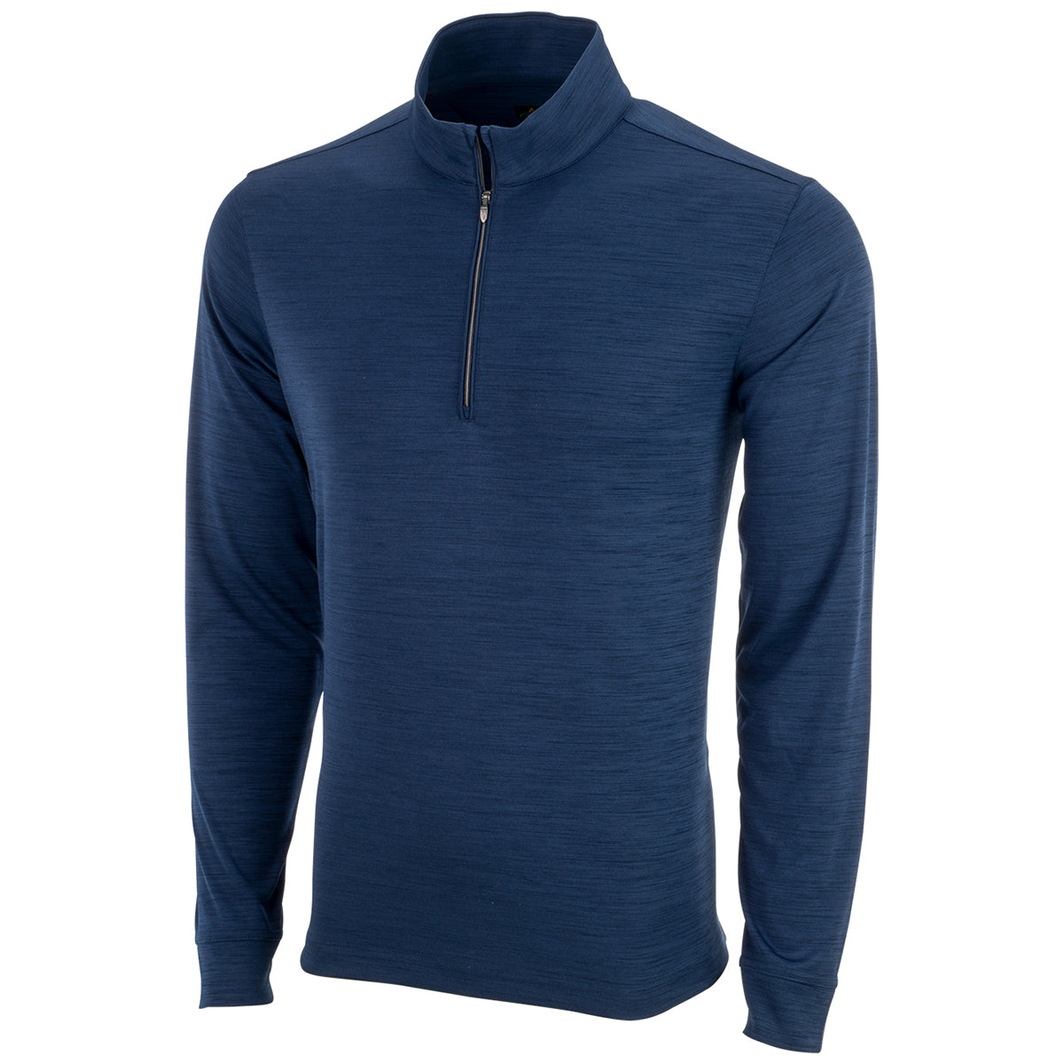 Greg Norman Men's Navy Heather Utility 1/4 Zip Pullover - A Stylish and Comfortable Must-Have