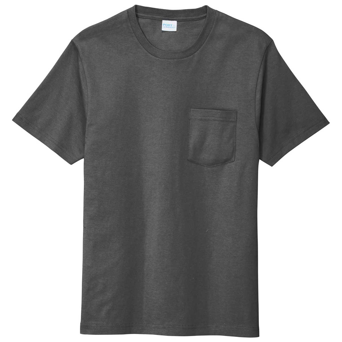 Port & Company Coal Grey Bouncer Pocket Tee - Your Ideal Customizable Apparel