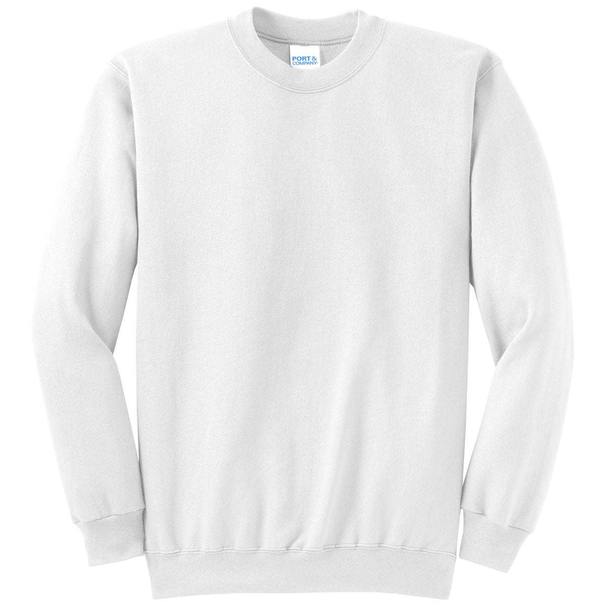 Port & Company Men's Stunning White Core Fleece Crewneck Sweatshirt - Grab Yours Now!
