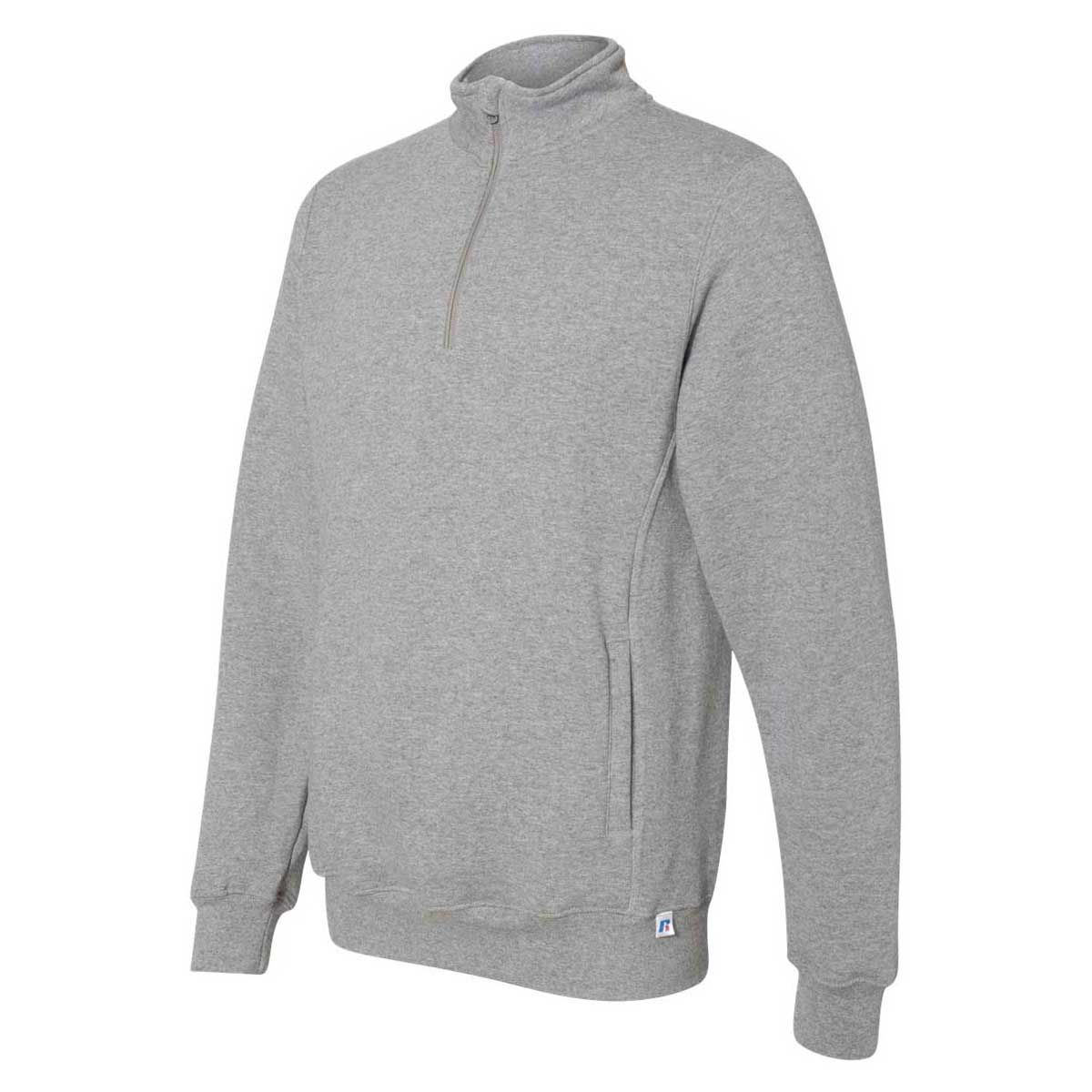 Russell Athletic Men's Stylish Oxford Dri Power Quarter - Zip Cadet Collar Sweatshirt