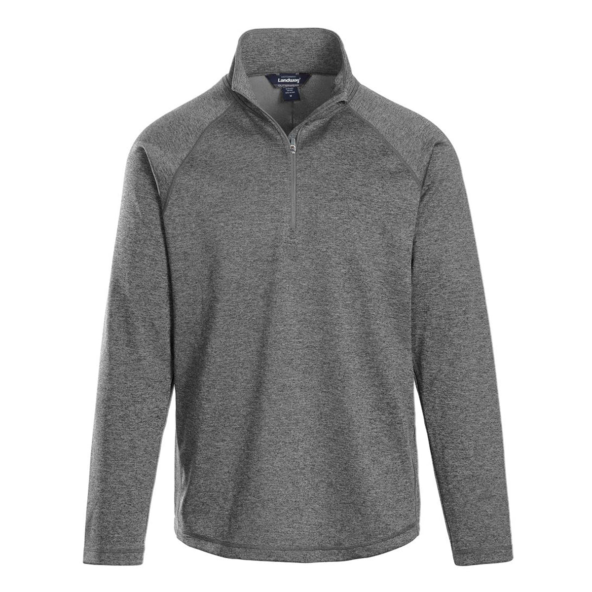Landway Men's Stylish Heather Grey Alpha 1/4-Zip Pullover