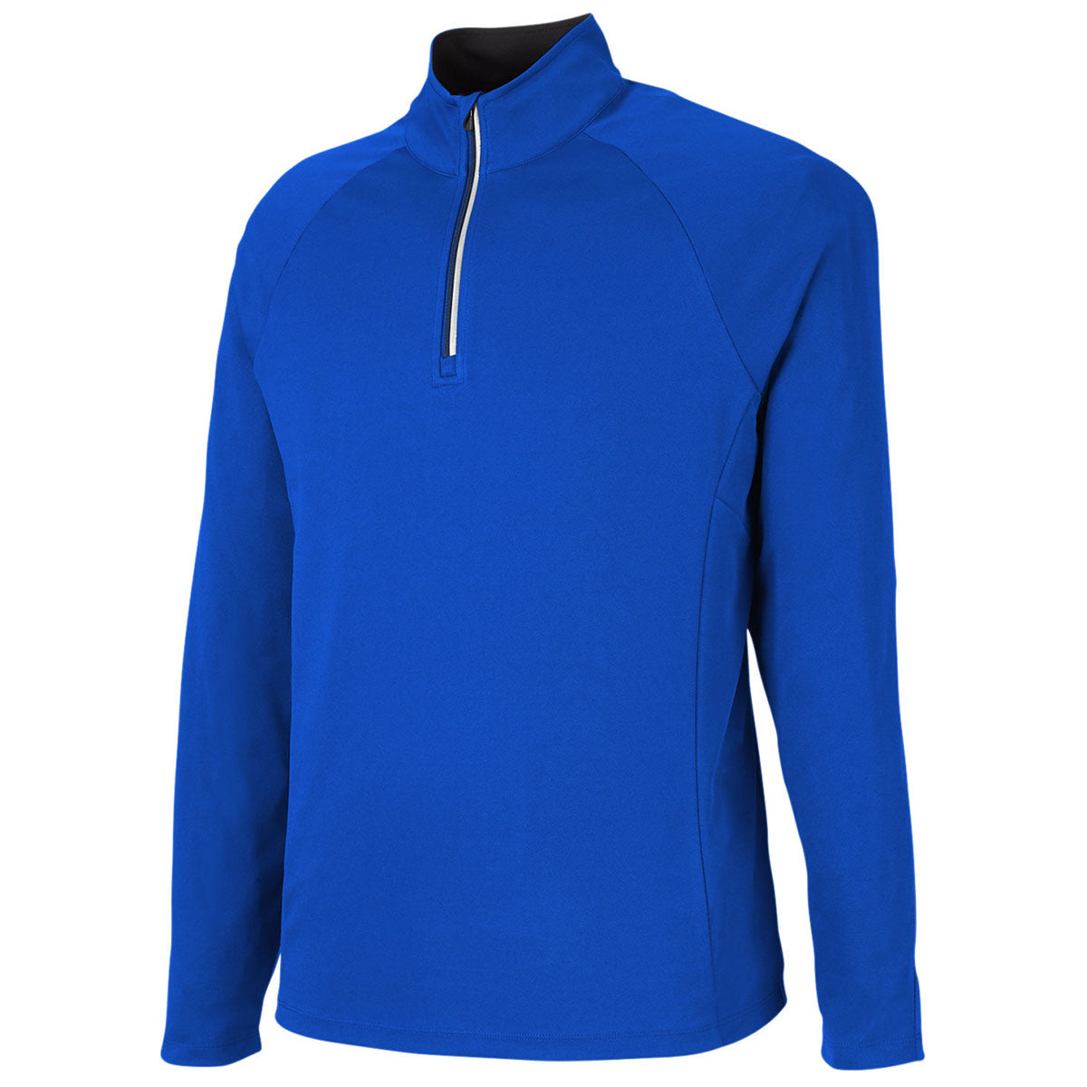 Core 365 Men's True Royal/Carbon Origin Performance Pique Quarter Zip - Ideal for Corporate & Daily Wear