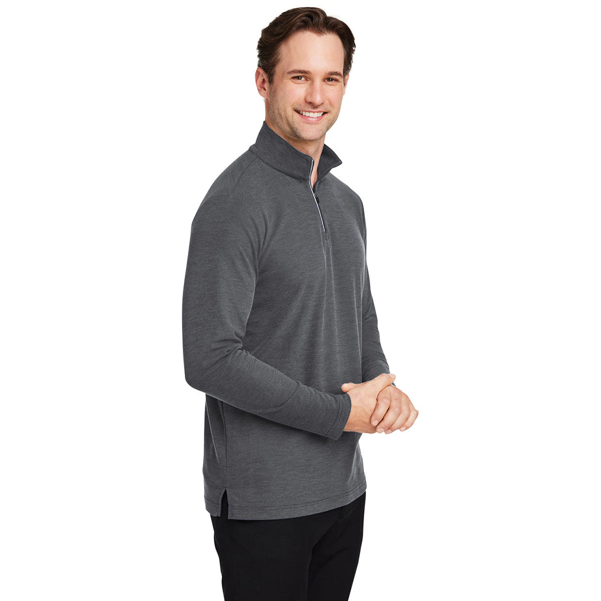 Core 365 Men's Carbon Heather Fusion ChromaSoft Pique Quarter-Zip: The Ultimate Work & Play Top