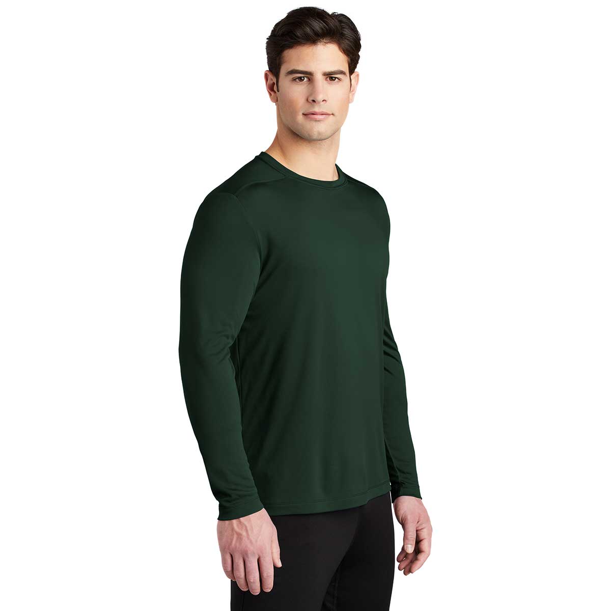 Sport-Tek Men's Forest Green Posi-UV Pro: The Ultimate Long Sleeve Tee