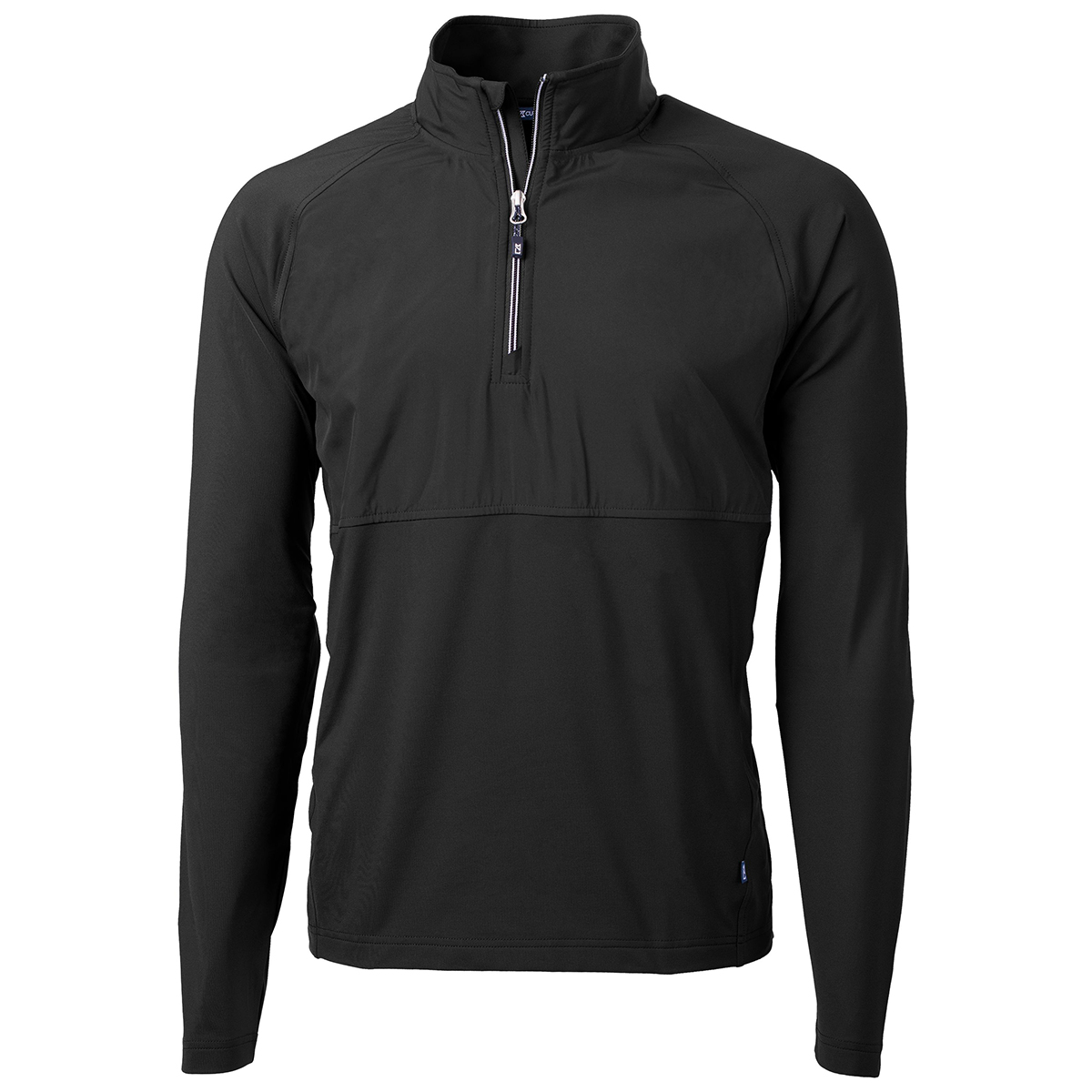 Cutter & Buck Men's Stylish Black Adapt Eco Knit Hybrid Recycled Quarter Zip - Ideal for Active Lifestyles