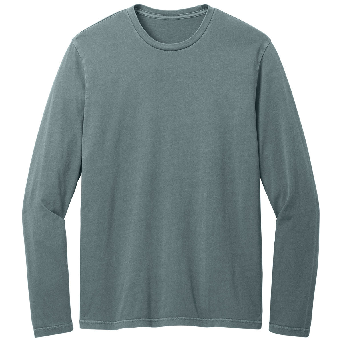 District Men's Stunning Deep Steel Blue Wash Long Sleeve Tee - Ideal for Outdoor Work!