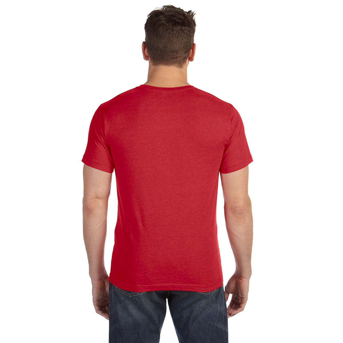 LAT Men's Retro Red Premium Jersey T-Shirt: Ideal for Brand Promotion