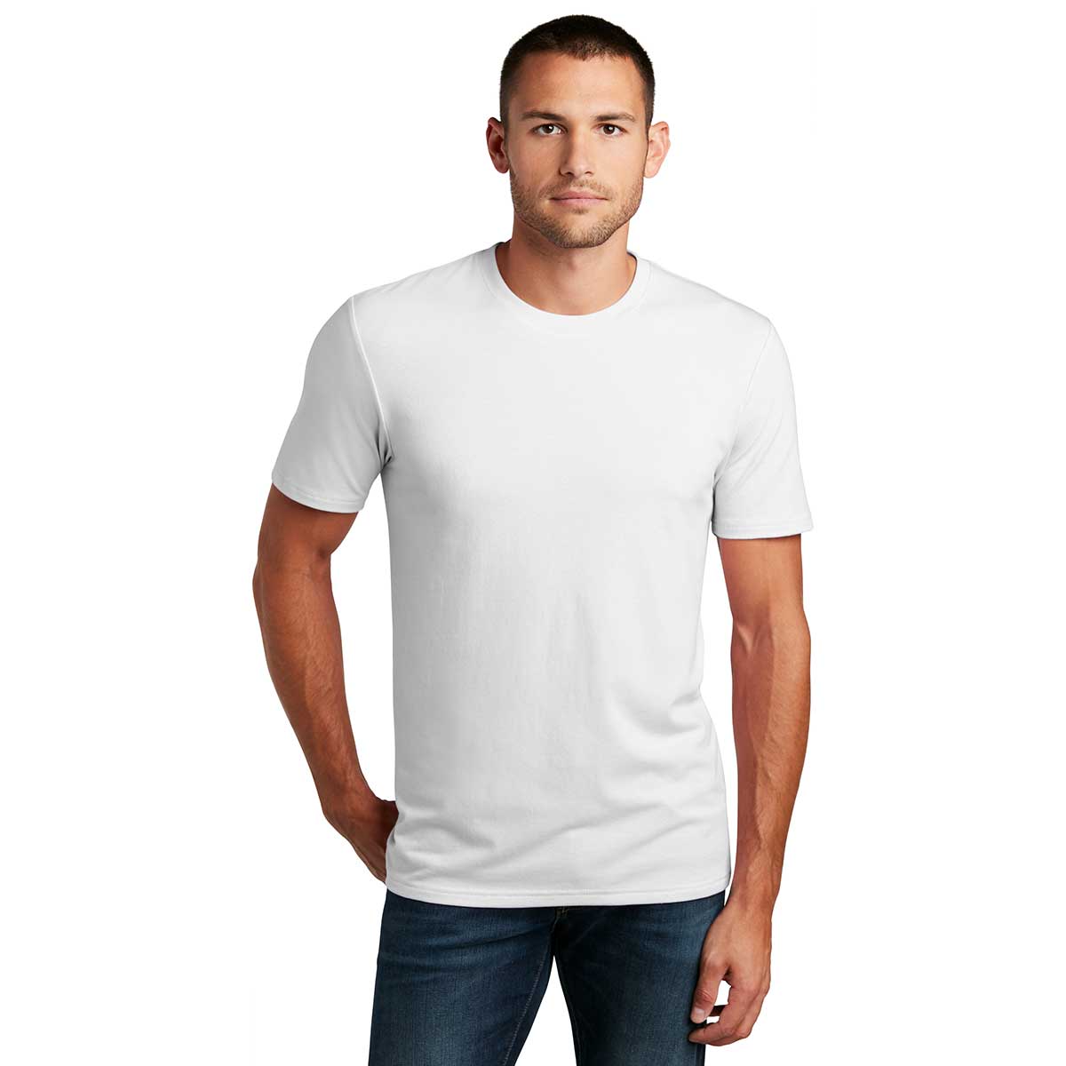 District Men's Stunning White Flex Tee
