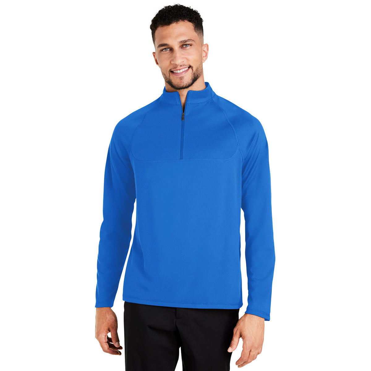 North End Men's Nautical Blue Revive Coolcore Quarter Zip - A Refreshing Men's Essential