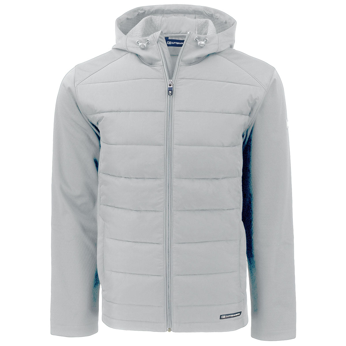 Cutter & Buck Men's CONCRETE Evoke Hybrid Eco Softshell: Recycled, Warm & Waterproof Full Zip Hooded Jacket