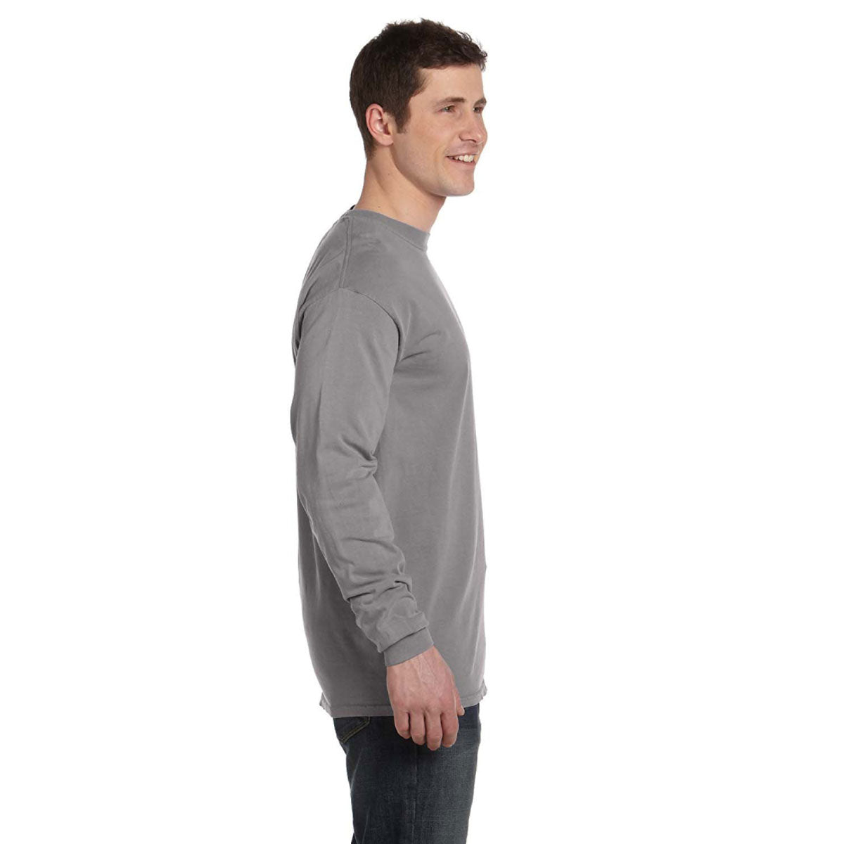 Comfort Colors Men's Grey 6.1 Oz. Energizing Long-Sleeve T-Shirt
