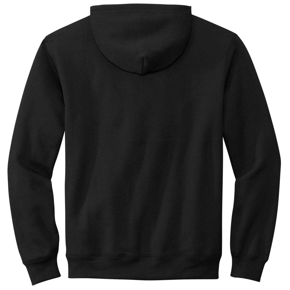 Volunteer Knitwear Men's Deep Black Chore Fleece Full-Zip Hoodie - Cozy and Durable