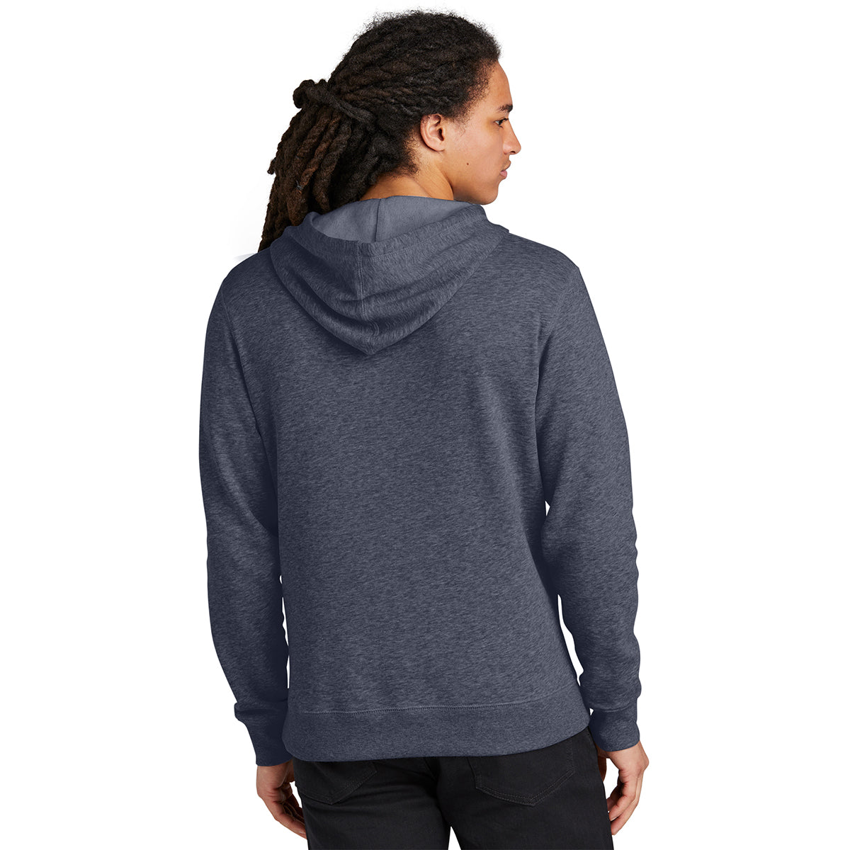 District Men's Navy Heather V.I.T. Heavyweight Fleece Hoodie - Ideal for Brand Promotion