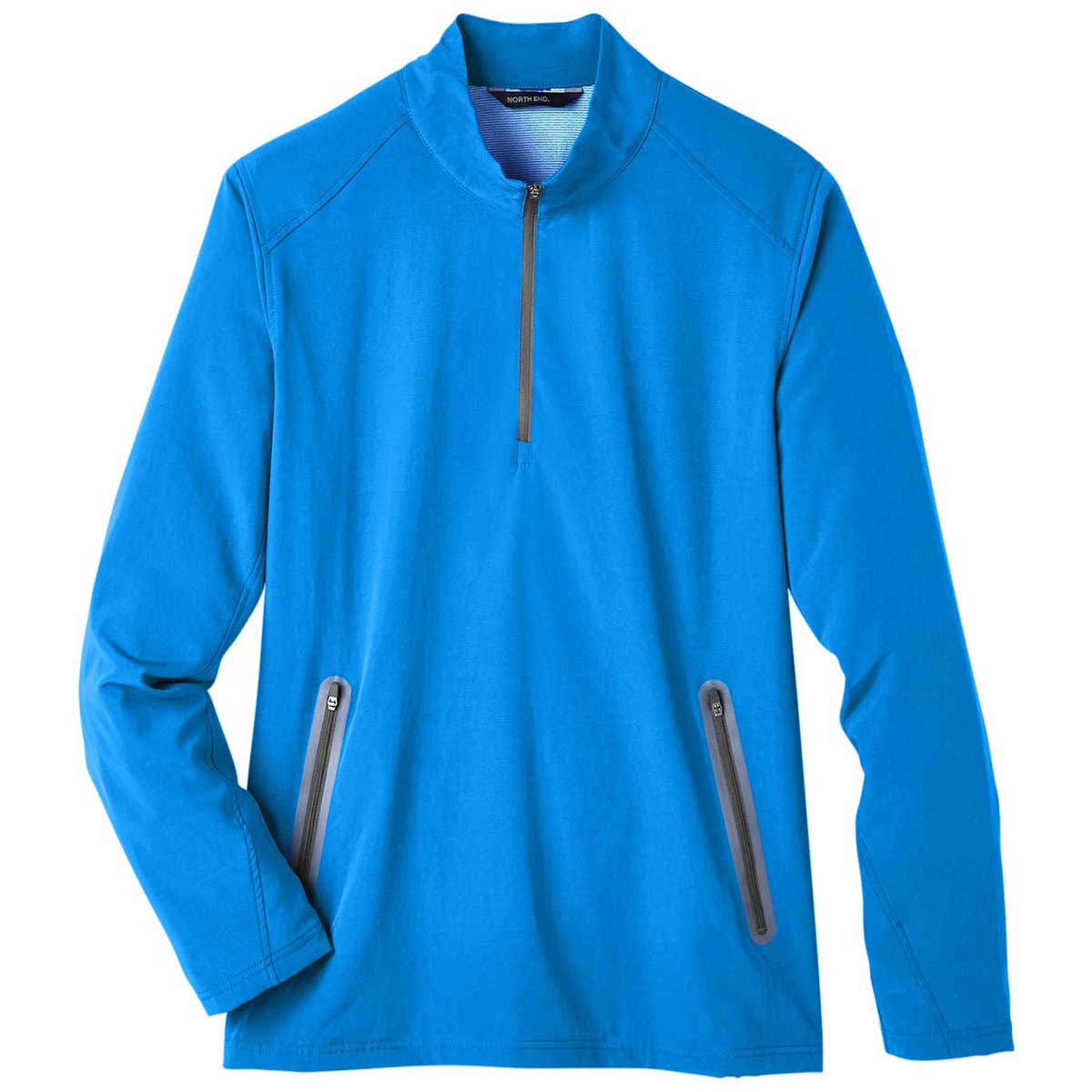 North End Men's Olympic Blue/Carbon Quest Stretch Quarter-Zip - Ultimate Comfort & Style