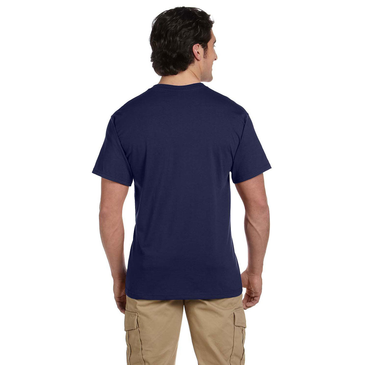 Jerzees Men's Navy Dri-Power Active Pocket T-Shirt - 5.6 Oz