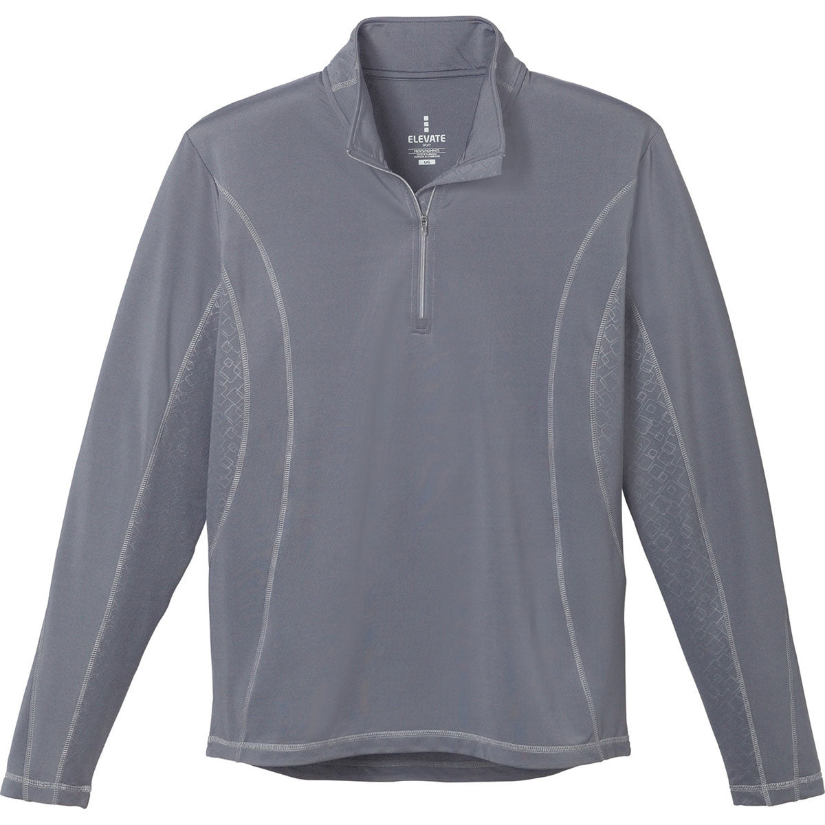 Elevate Men's Stunning Steel Grey Caltech Knit Quarter Zip - Must - Have for Every Man!