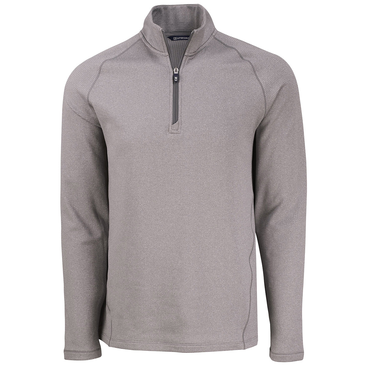 Cutter & Buck Men's Elemental Grey Heather Peshastin Eco Fleece: A Sustainable Half-Zip Pullover