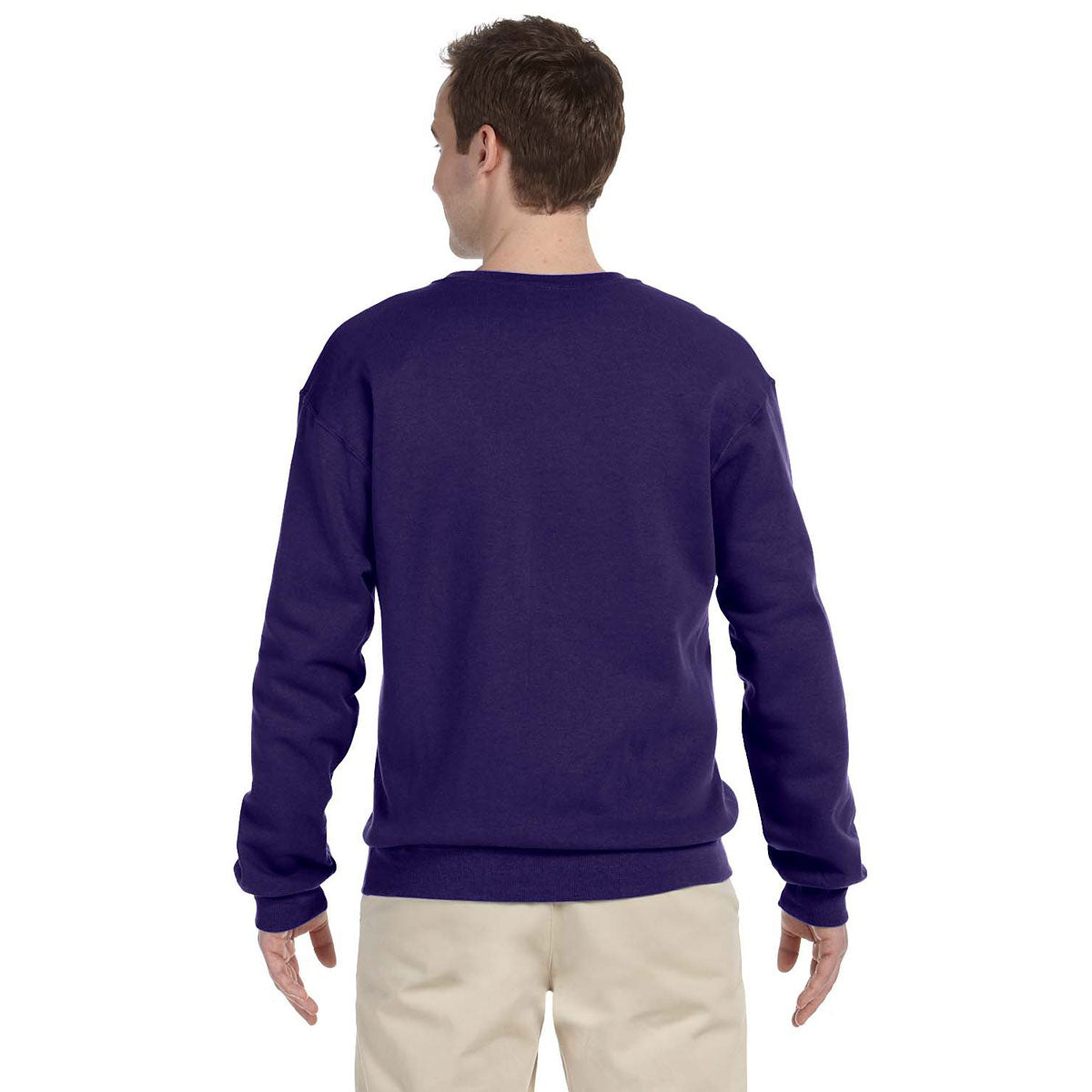 Jerzees Men's Deep Purple 8 Oz. Nublend Fleece Crew - A Stylish & Cozy Must-Have