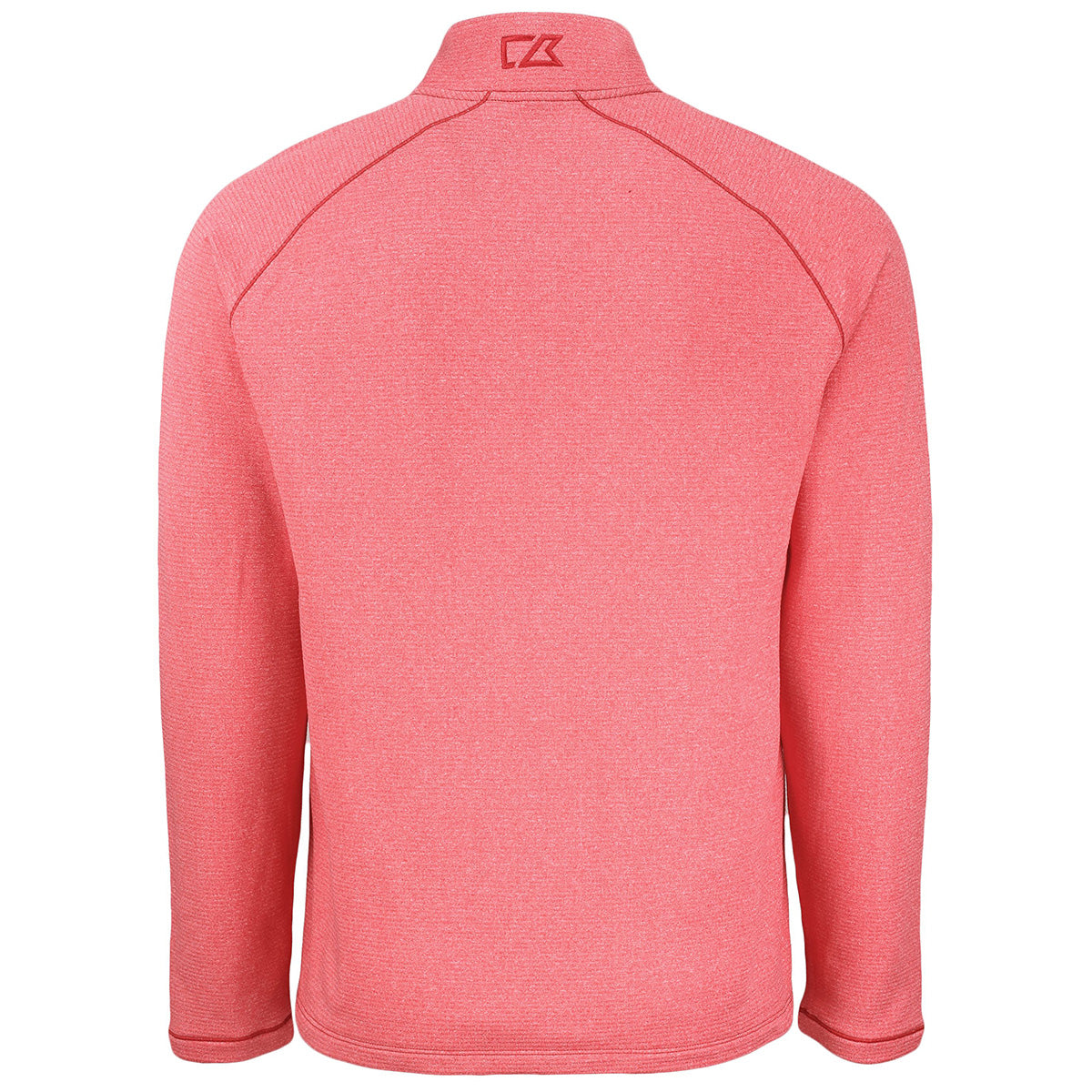 Cutter & Buck Men's Stunning Red Heather Peshastin Eco Fleece Recycled Half Zip Pullover - A Must-Have!