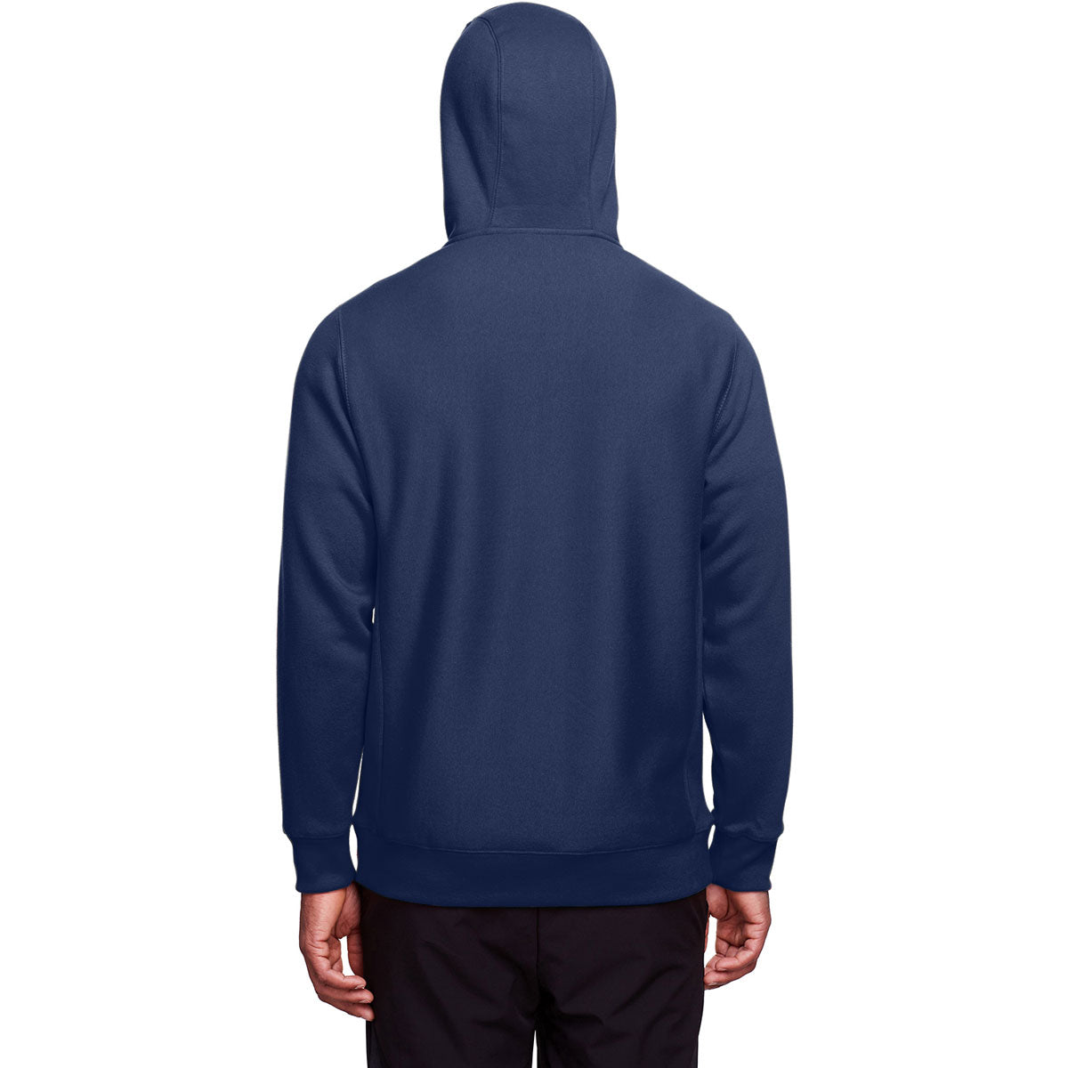 Team 365 Men's HydroSport Dark Navy Heavyweight Full-Zip Hooded Sweatshirt - Perfect for Game Nights