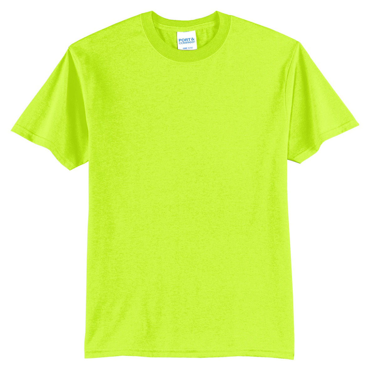 Port & Company Men's Safety Green Tall Core Blend: A Must-Have Tee!